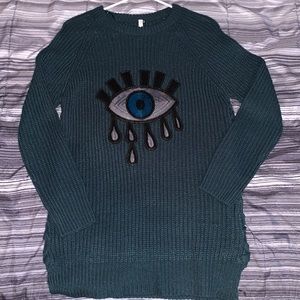 Evil eye sweater